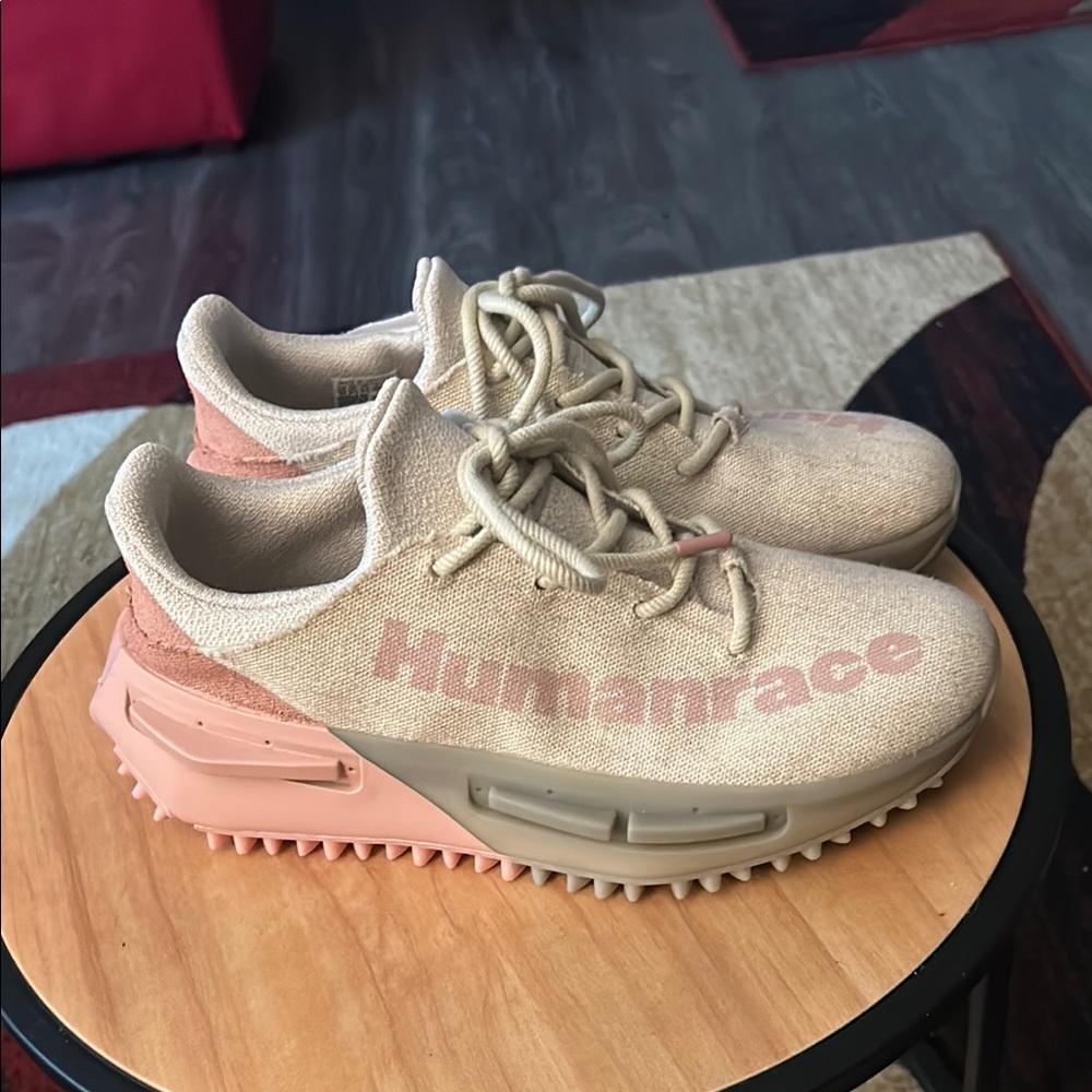 Humanrace by Pharrell Beige and Pink Sneakers
